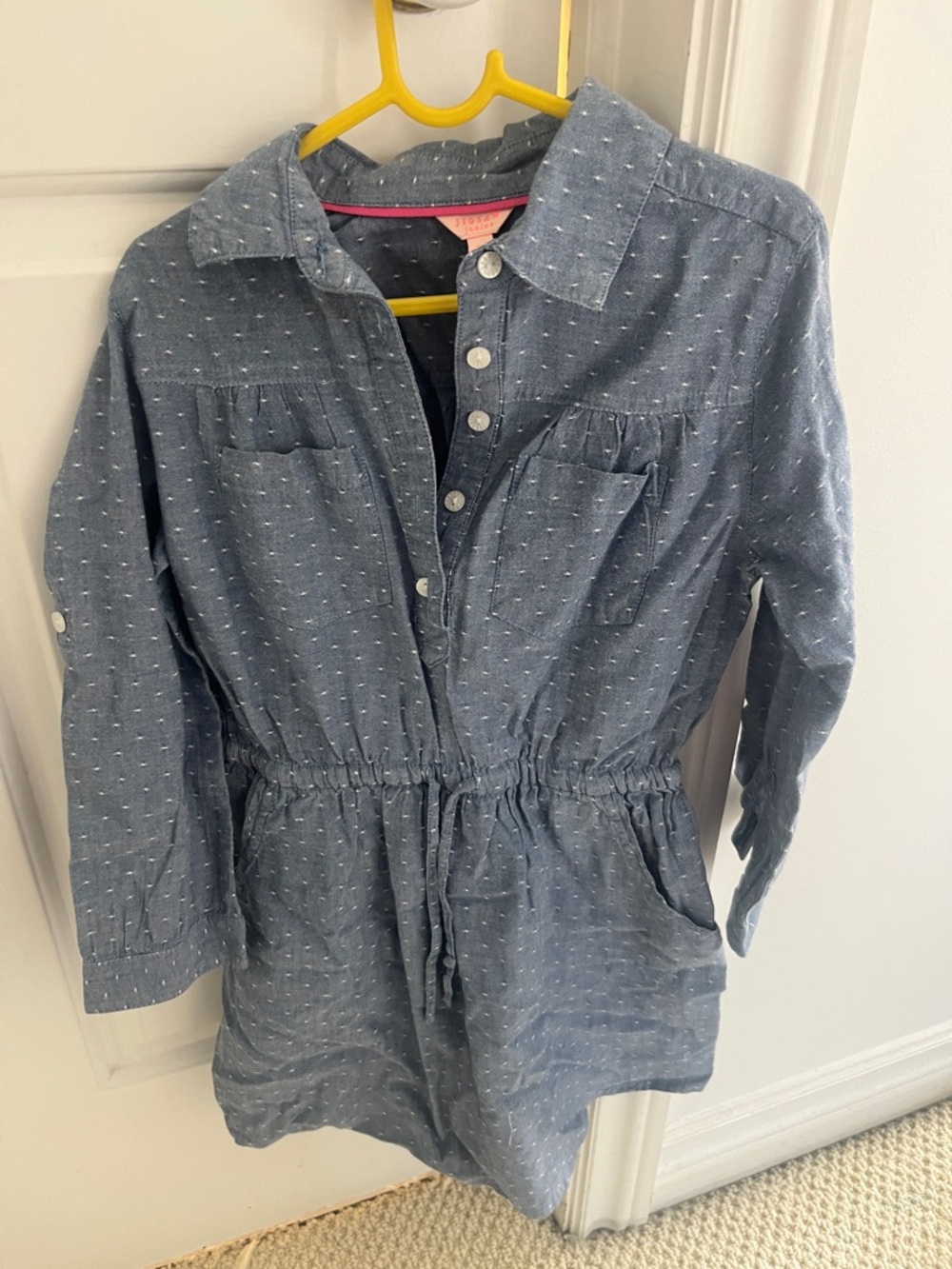 Jigsaw Blue Dot-Print Casual Girls' Dress